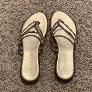 Soft golden bed flip flops